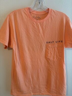 Salt Life Peach Pocket Tee men’s size small